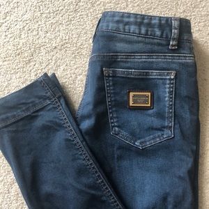 Dolce & Gabbana dark wash skinny jeans. US size 2